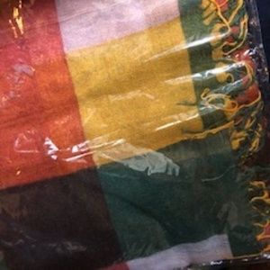 Chan Luu Plaid Print Scarf *NEW*